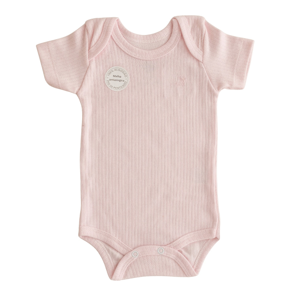 Conjunto Body Curto Shorts Canelado Confovibe Algodão