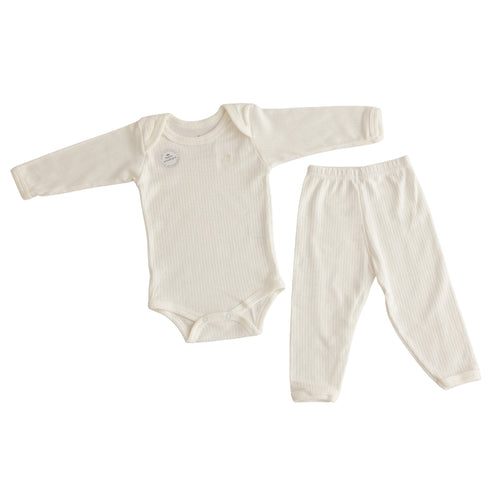 Conjunto Body Calça Canelado Confovibe Algodão Longo