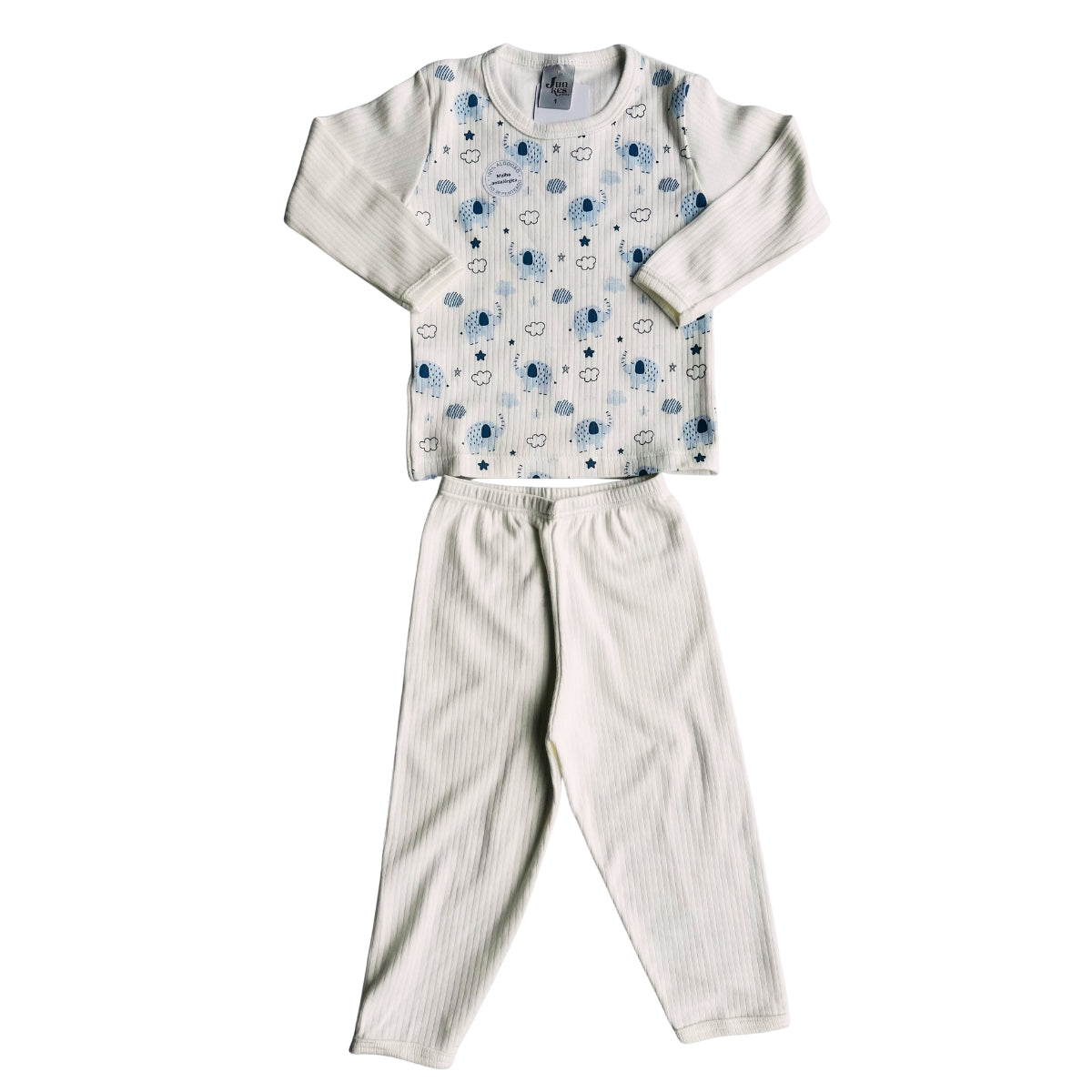 Conjunto Longo Canelado Kids Confovibe Bebê Algodão