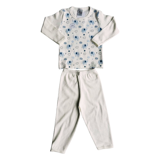 Conjunto Longo Canelado Kids Confovibe Bebê Algodão