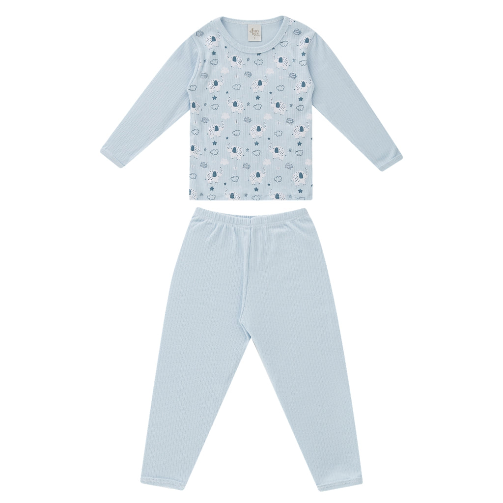Conjunto Longo Canelado Kids Confovibe Bebê Algodão