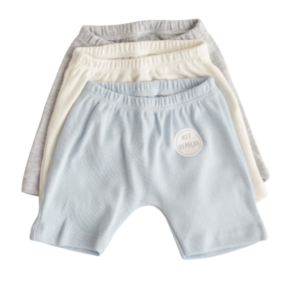 Kit 3 Shorts Verão Suedine Confovibe 100% Algodão