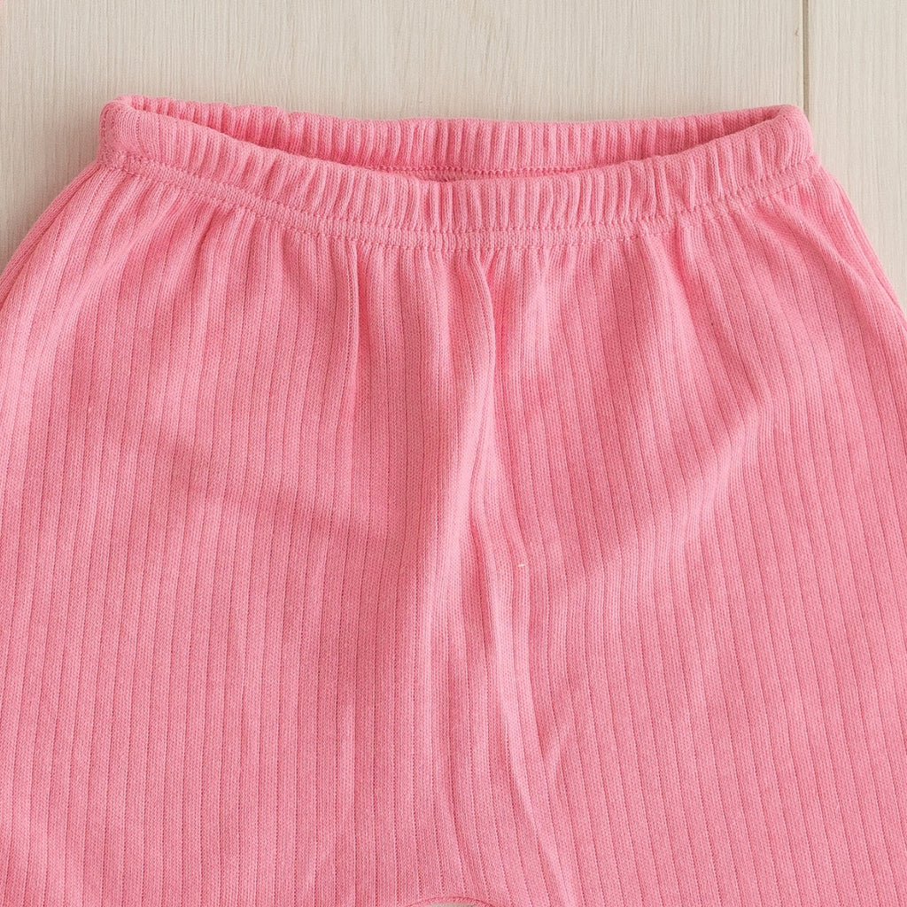Conjunto Body Calça Canelado Confovibe Algodão Curto