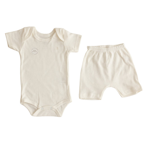 Conjunto Body Calça Canelado Confovibe Algodão Curto