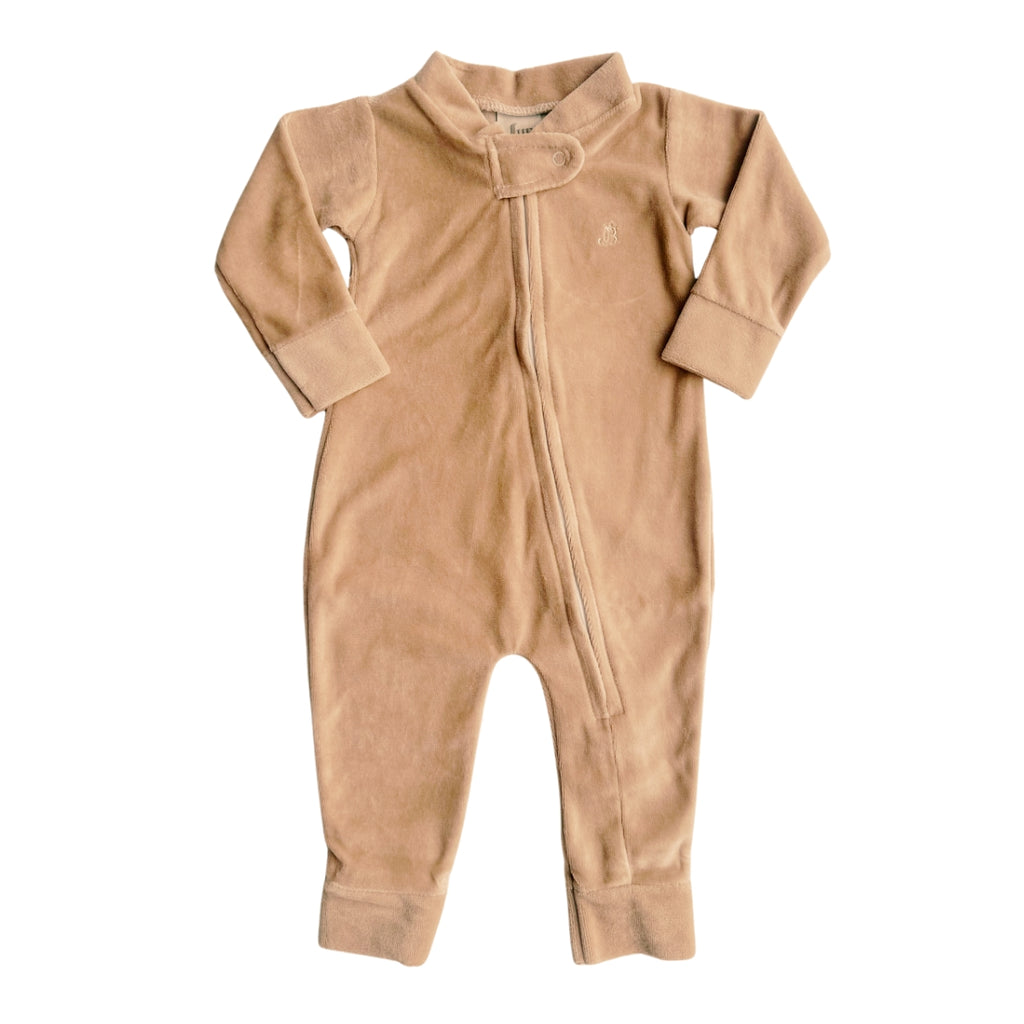 Macacão Plush Confovibe Bebê Abertura Zíper Inverno