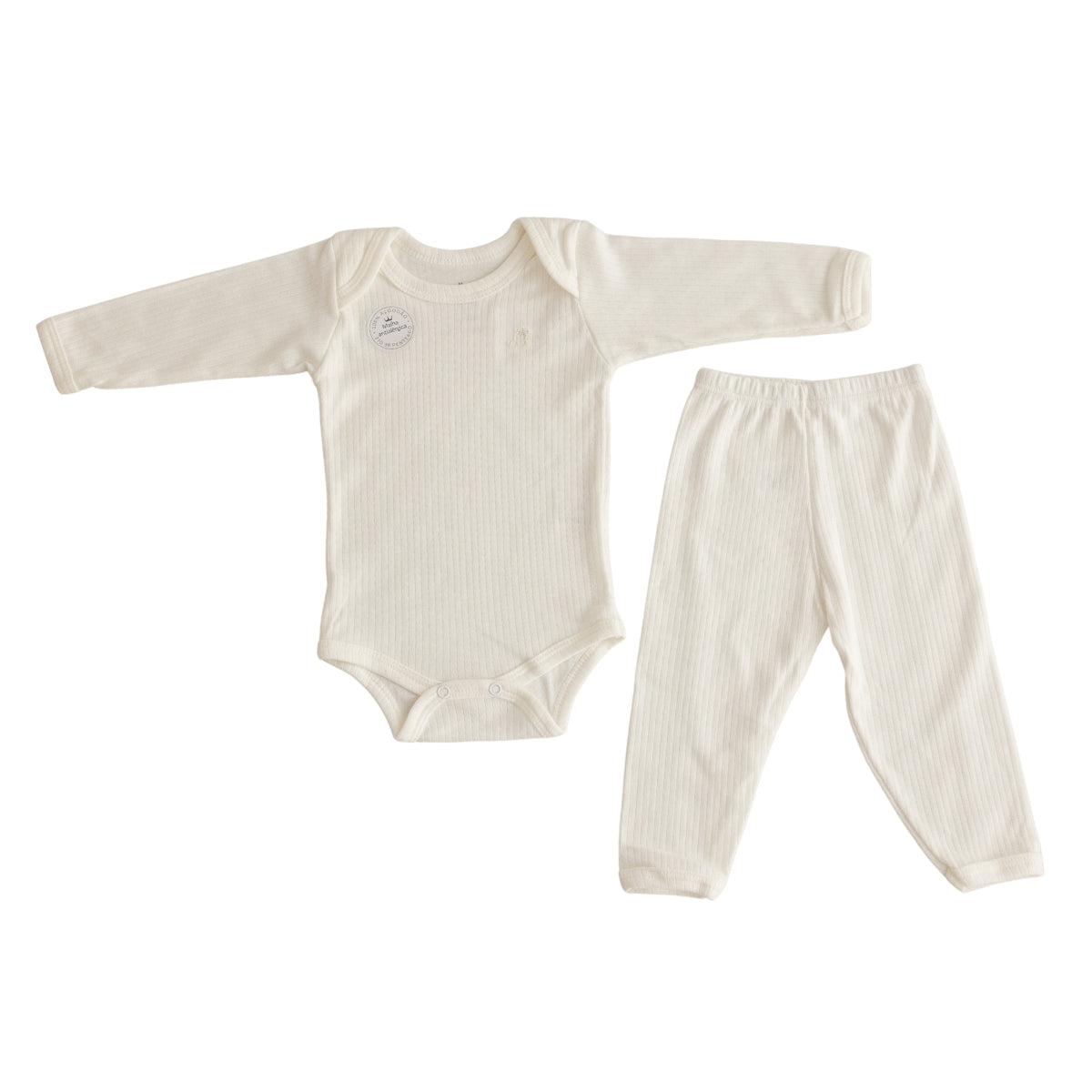 Conjunto Body Calça Canelado Kids Confovibe Algodão