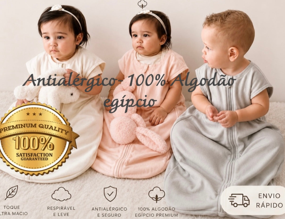 Saco de dormir - 100% algodão Antialérgico verão