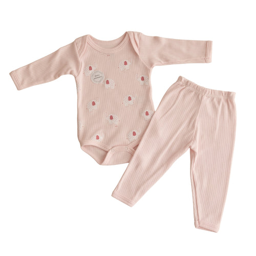 Conjunto Body Calça Canelado Confovibe Algodão Diário