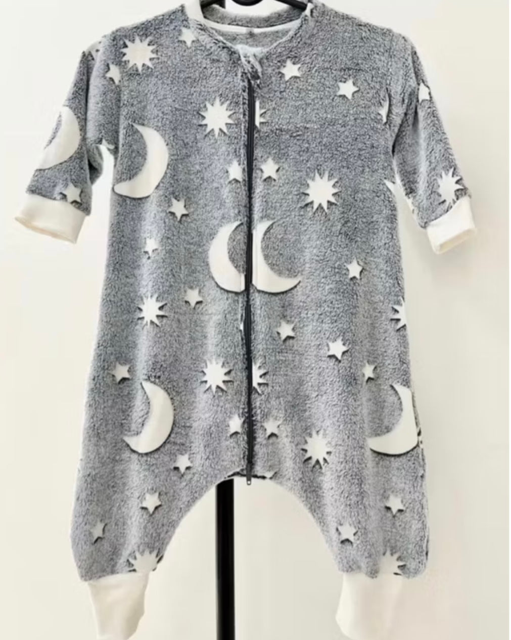 Saco de dormir - TOG 2 - FLEECE brilha no escuro - Estrela Cinza, com manga