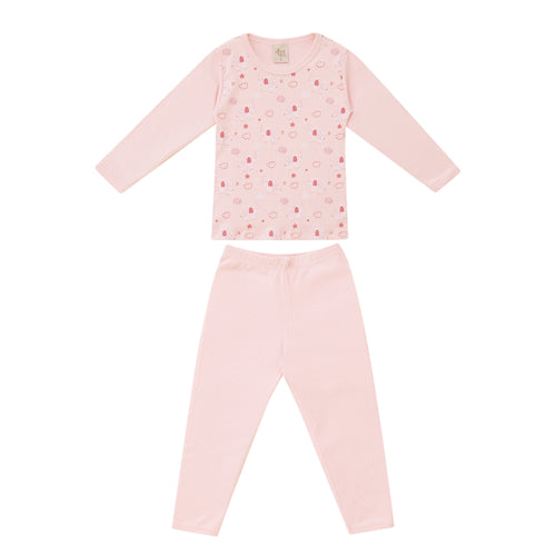 Conjunto Longo Canelado Kids Confovibe Algodão Seguro