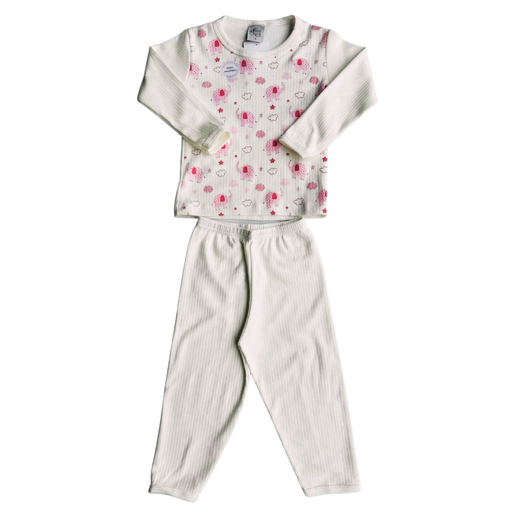 Conjunto Longo Canelado Kids Confovibe Algodão Seguro