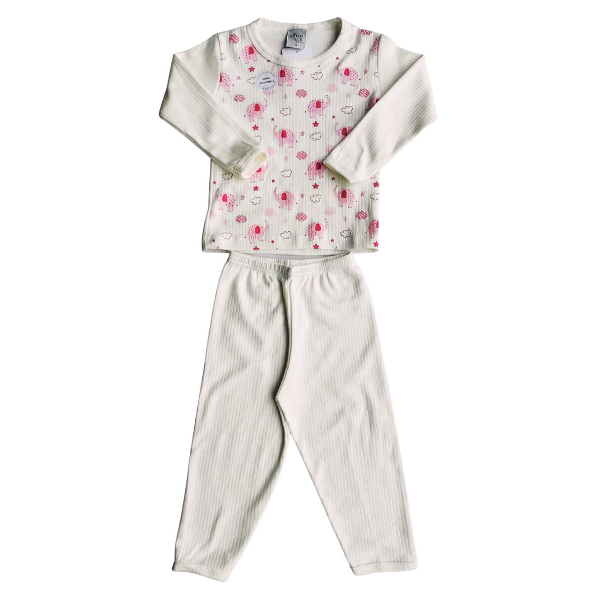 Conjunto Longo Canelado Kids Confovibe Algodão Seguro