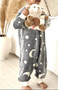Saco de dormir - TOG 2 - FLEECE brilha no escuro - Estrela Cinza, com manga