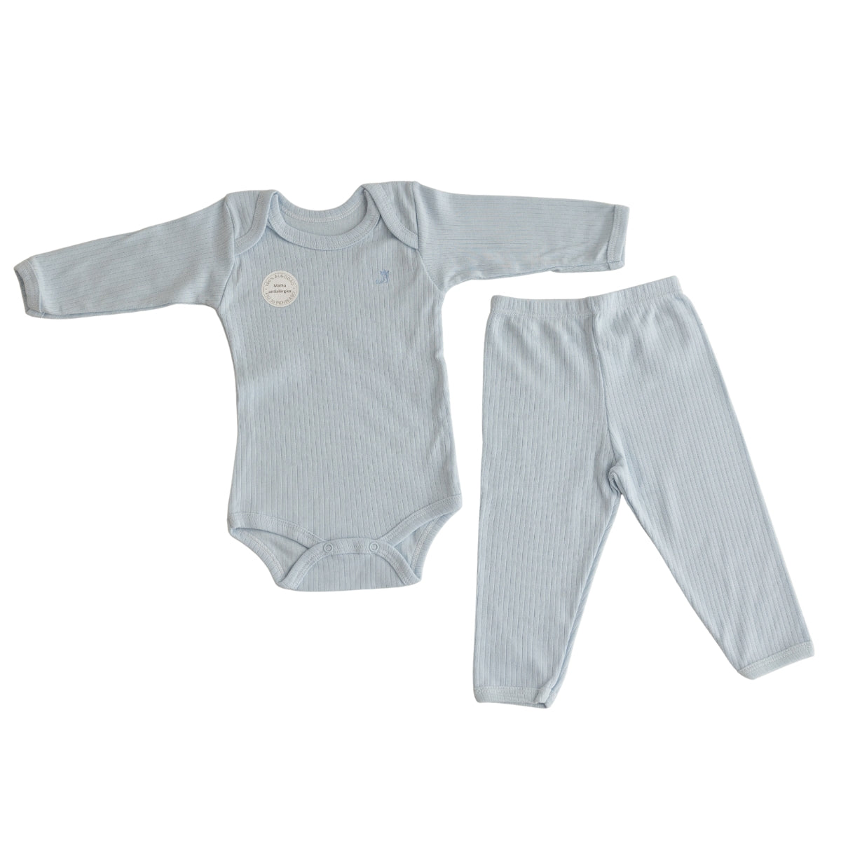 Conjunto Body Calça Canelado Kids Confovibe Algodão