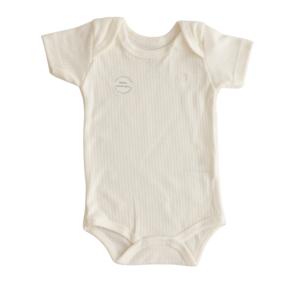 Conjunto Body Curto Shorts Canelado Confovibe Algodão