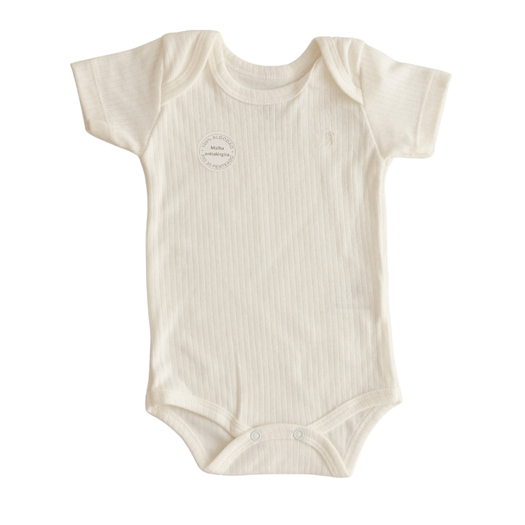 Conjunto Body Calça Canelado Confovibe Algodão Curto