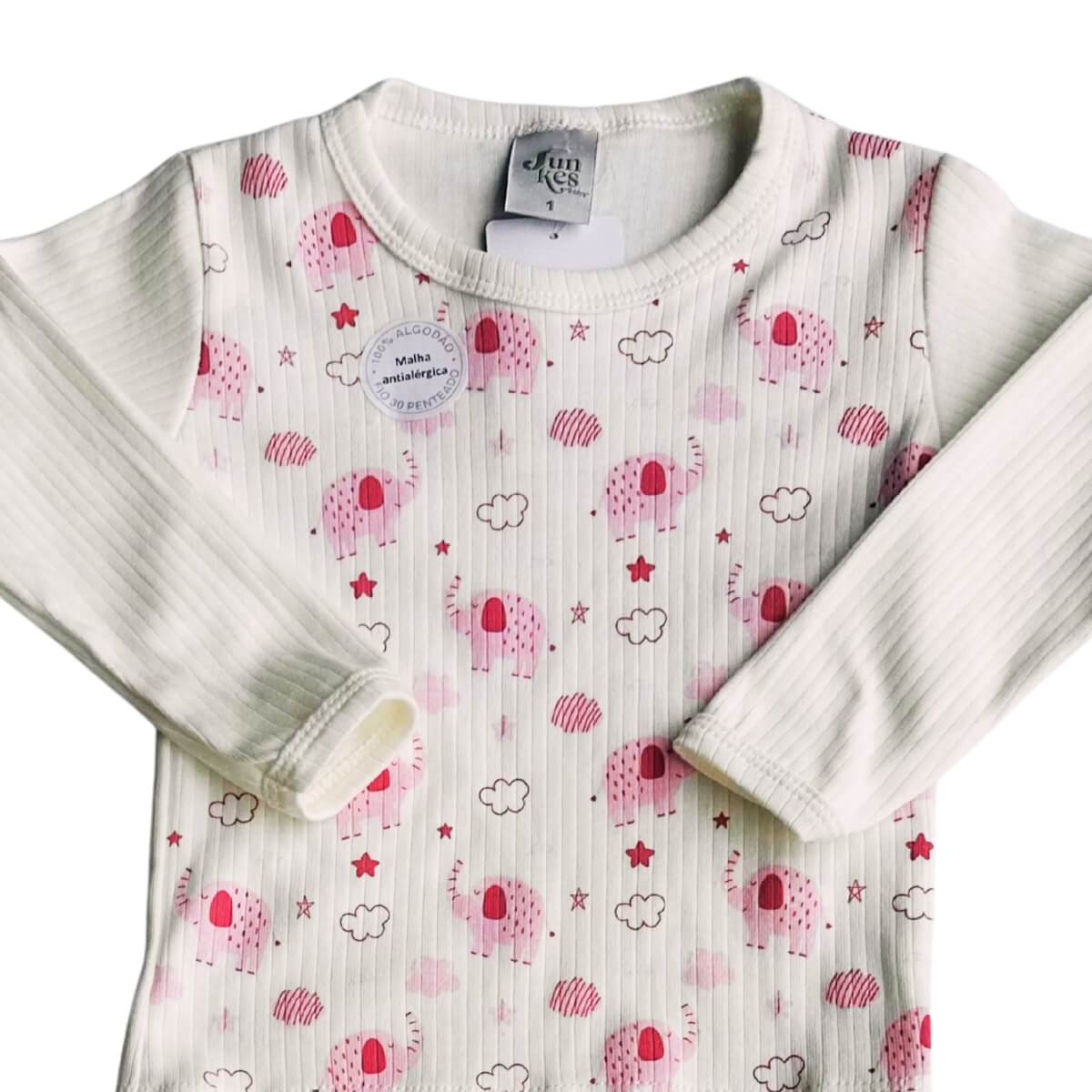 Conjunto Longo Canelado Kids Confovibe Algodão Seguro