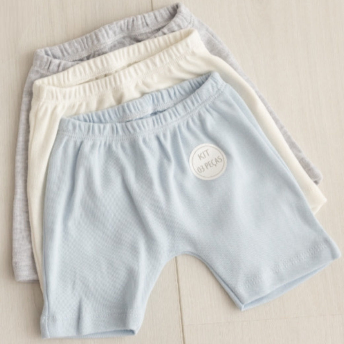 Kit 3 Shorts Verão Suedine Confovibe 100% Algodão
